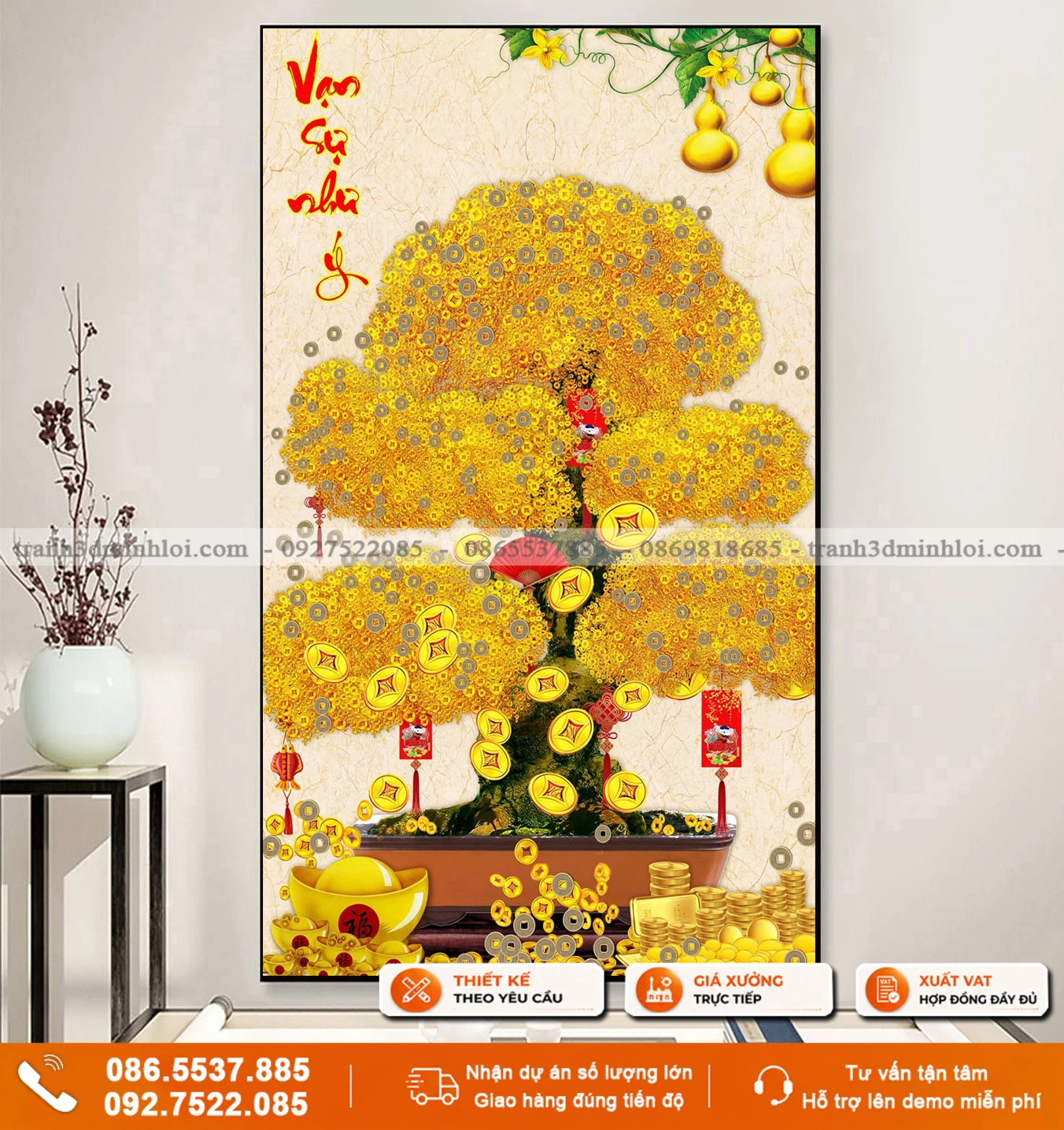 Tranh cây kim tiền