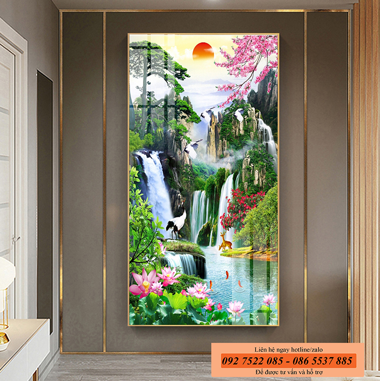 Tranh sơn thủy hữu tình - tranh phong thủy cho người tuổi dần