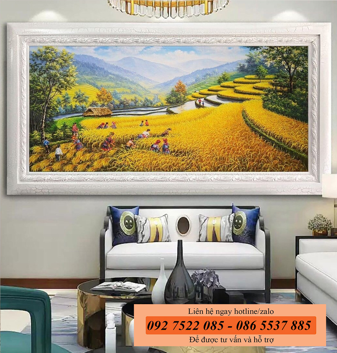 Tranh phong cảnh làng quê - Tranh phong thủy cho người tuổi dần