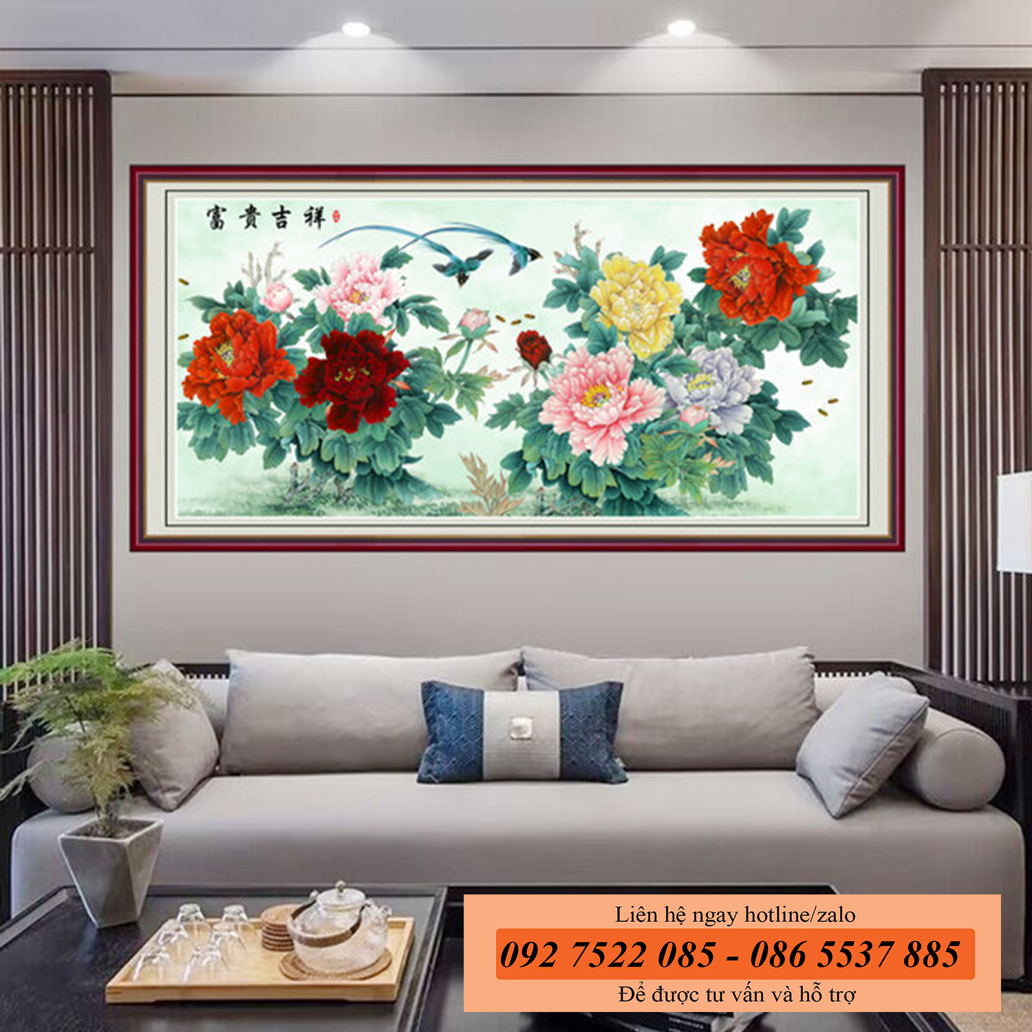 Tranh Hoa Mẫu Đơn