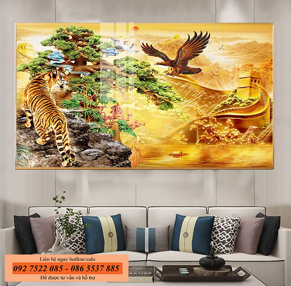 Tranh Anh Tài Quy Hội - tranh phong thủy cho người tuổi Tỵ