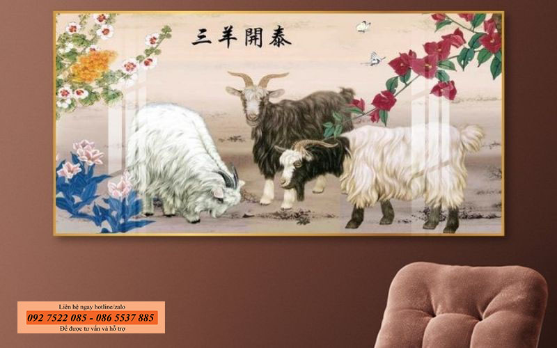 Tranh con dê - tranh phong thủy cho người tuổi Ngọ