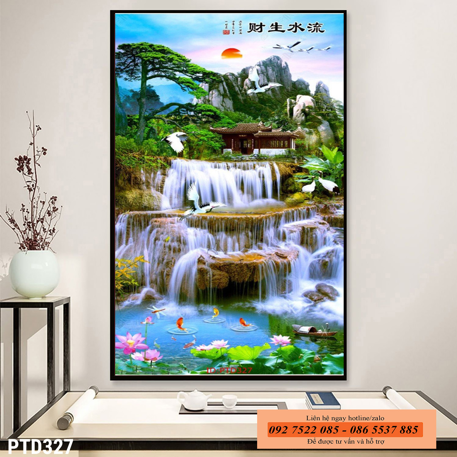 Tranh núi non trùng điệp - tranh phong thủy cho người tuổi Tỵ