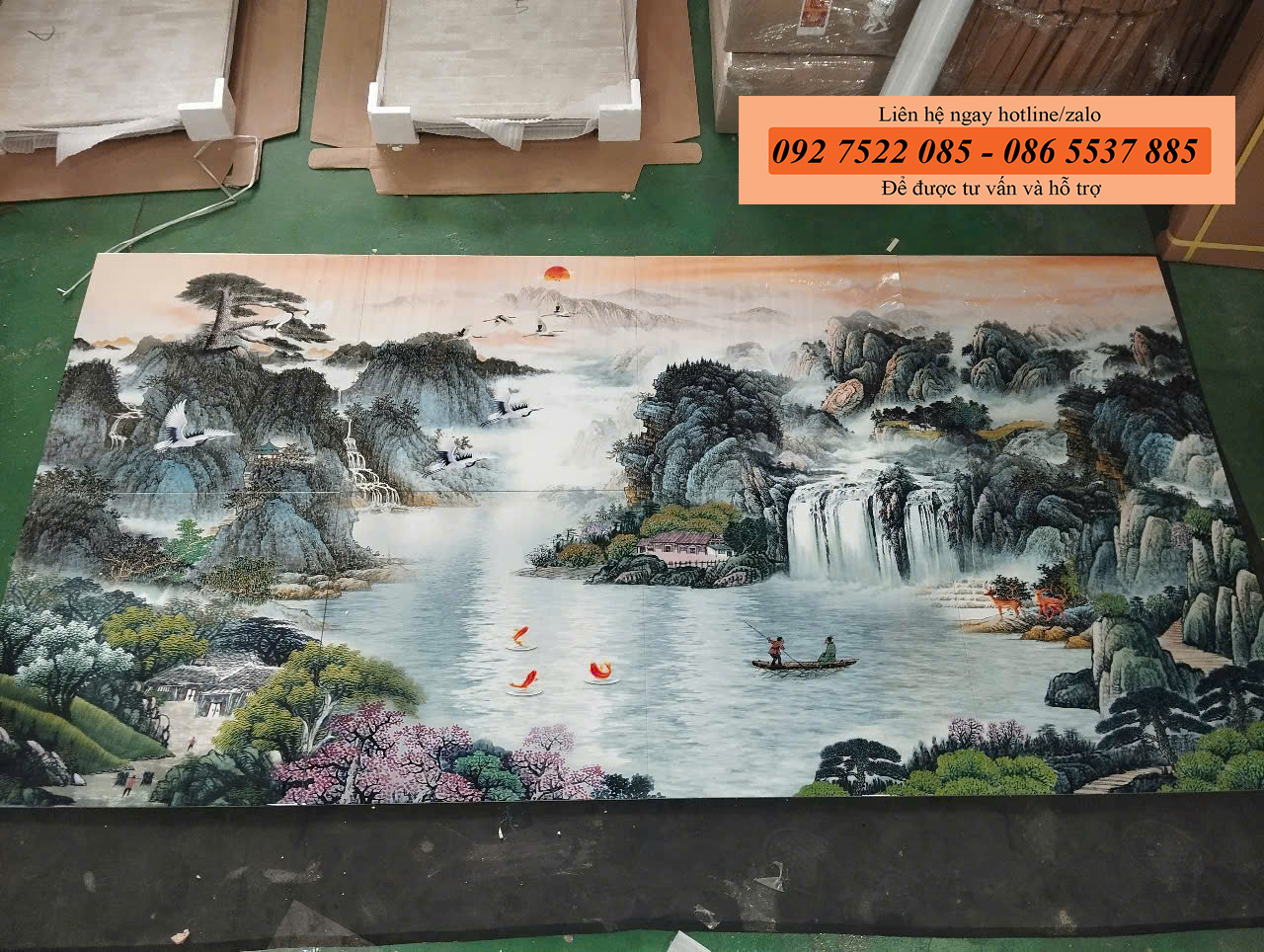 Tranh núi non trùng điệp - tranh phong thủy cho người tuổi Tỵ
