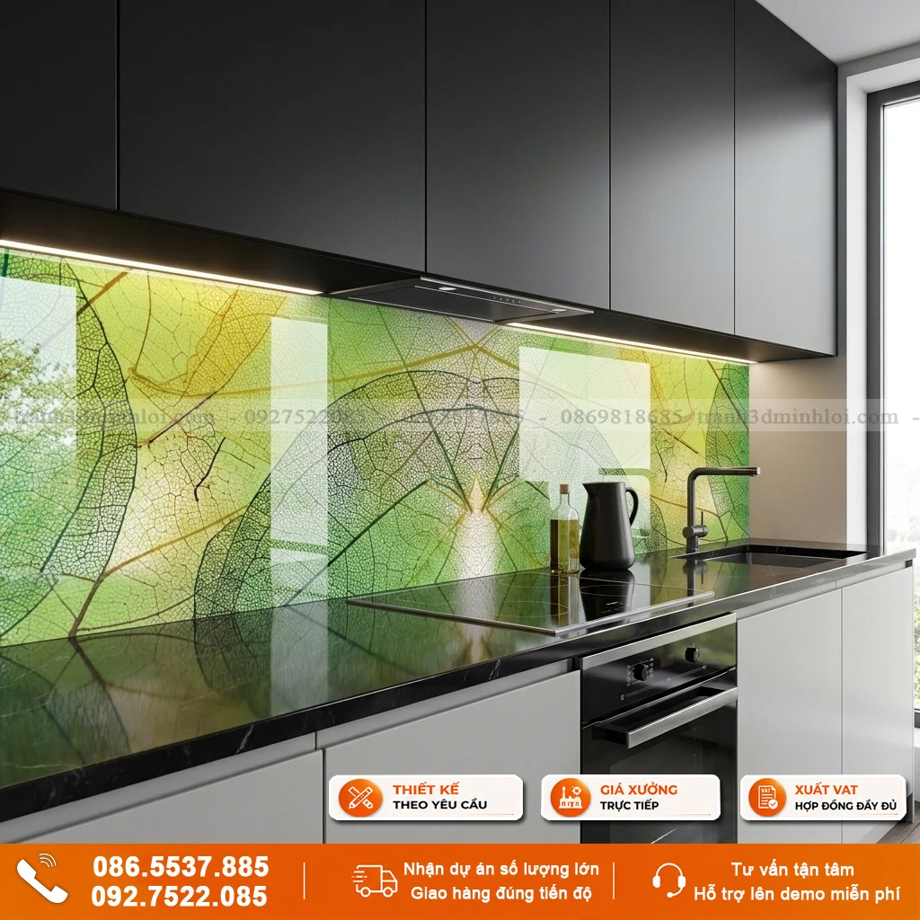 Kính ốp bếp 3d