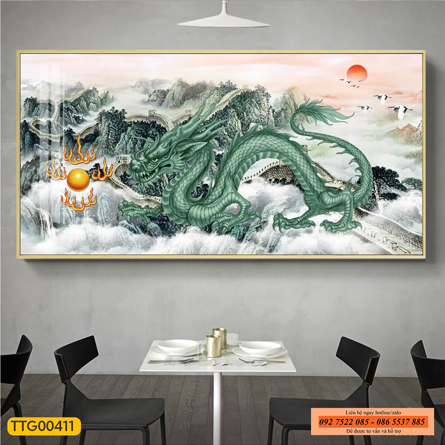Tranh con rồng - tranh phong thủy cho người tuổi Thân