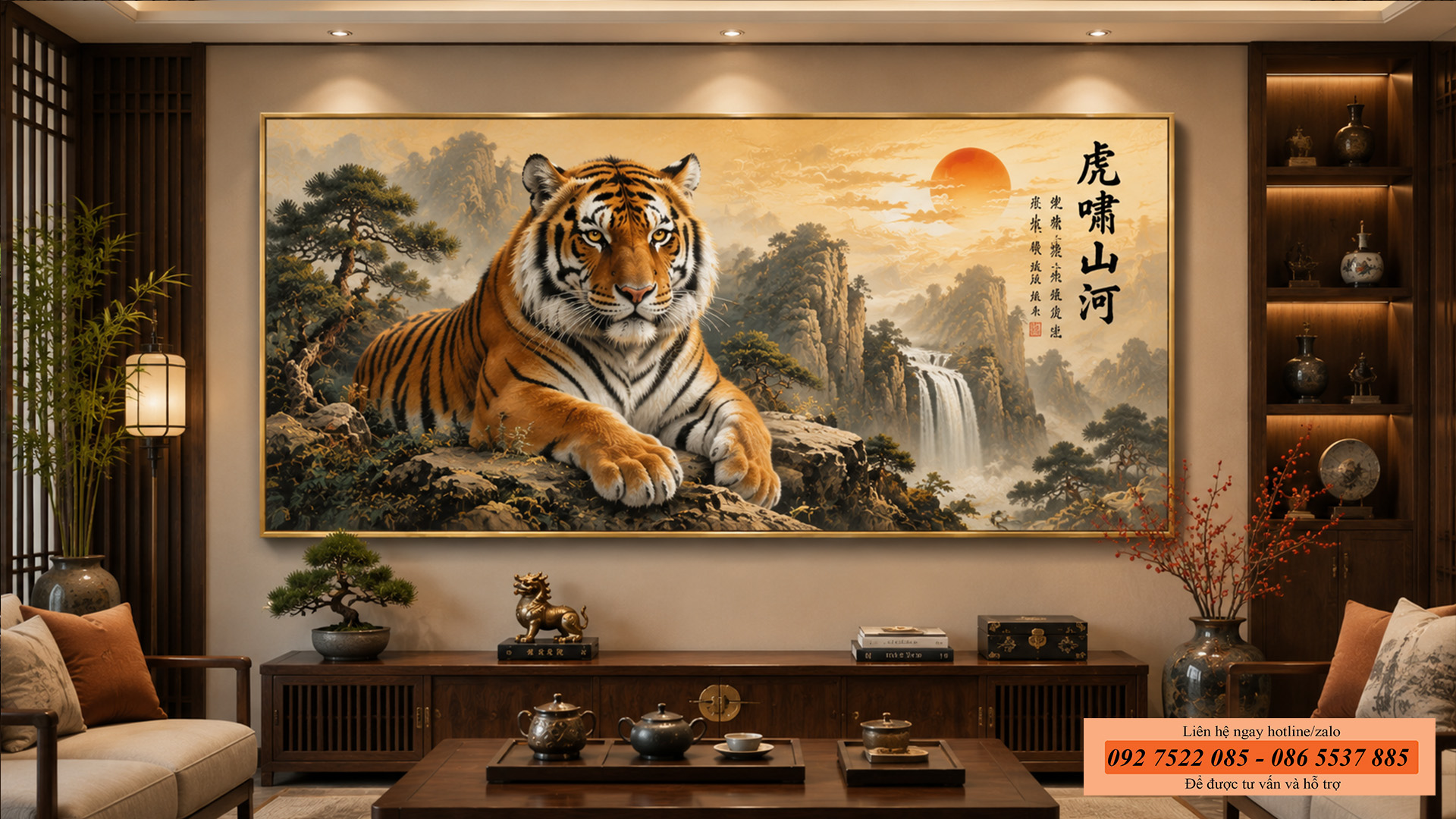 Tranh hổ tranh phong thủy cho người Tuổi Tuất