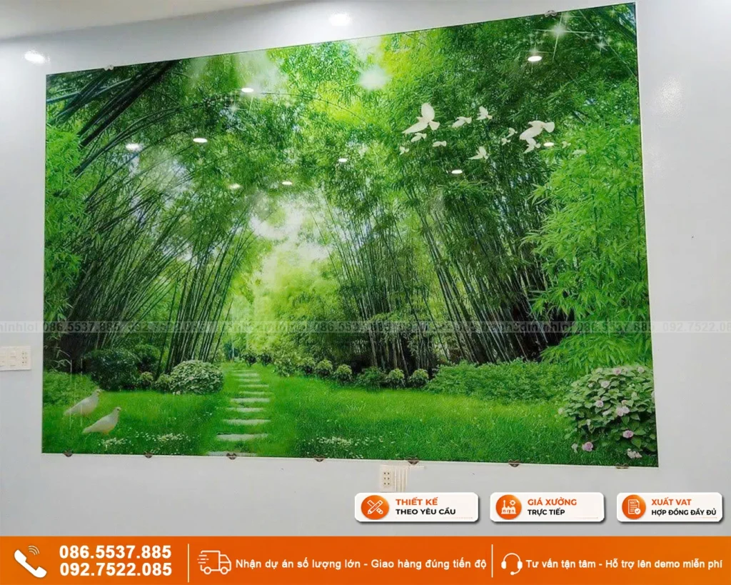 Tranh luỹ tre tranh kính ốp tường