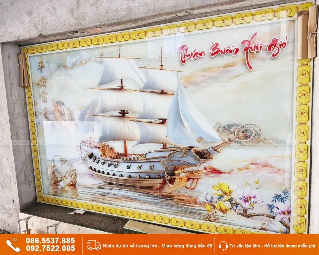 Tranh kính 3D mẫu tranh kính đẹp