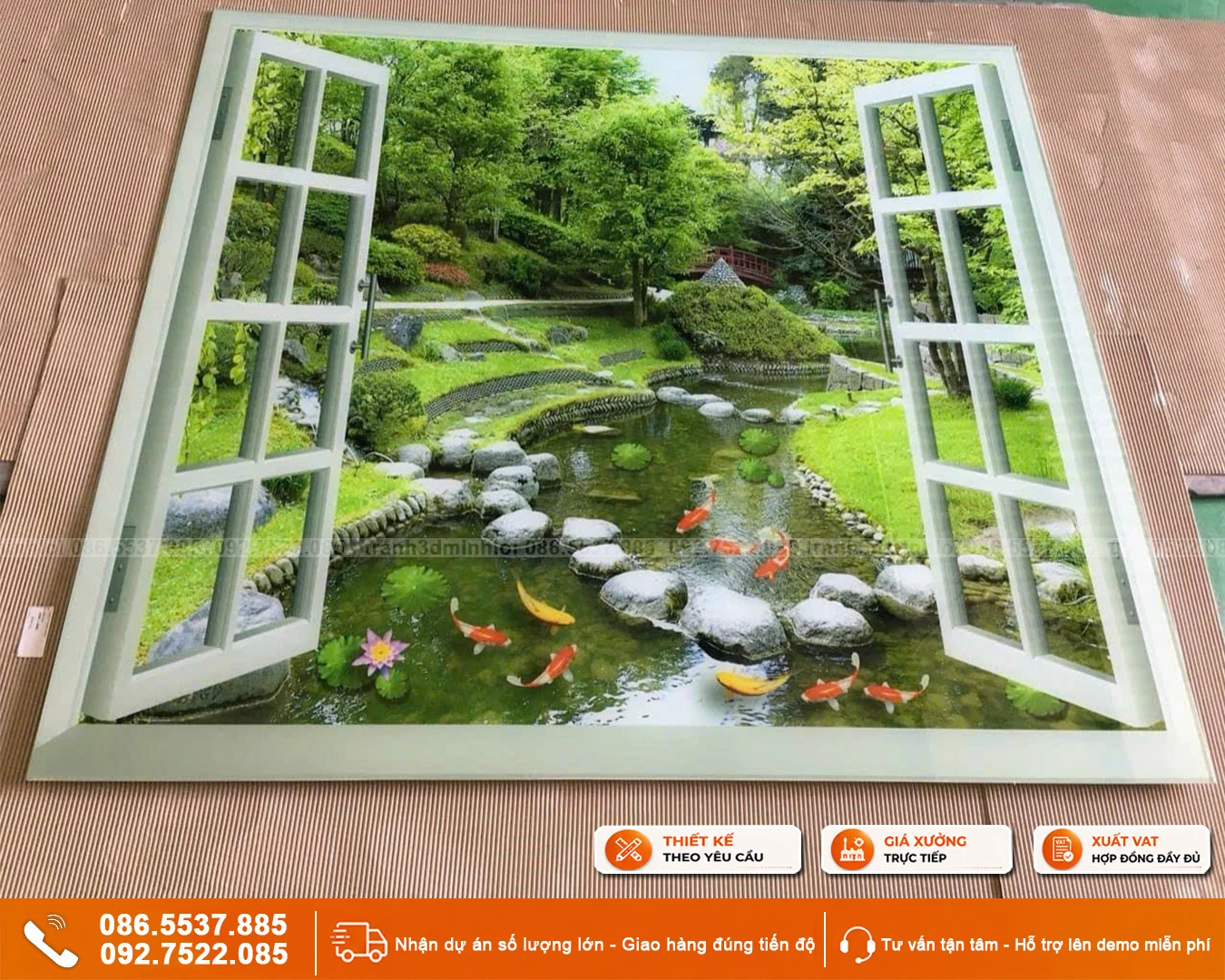 Tranh kính 3D cửa sổ