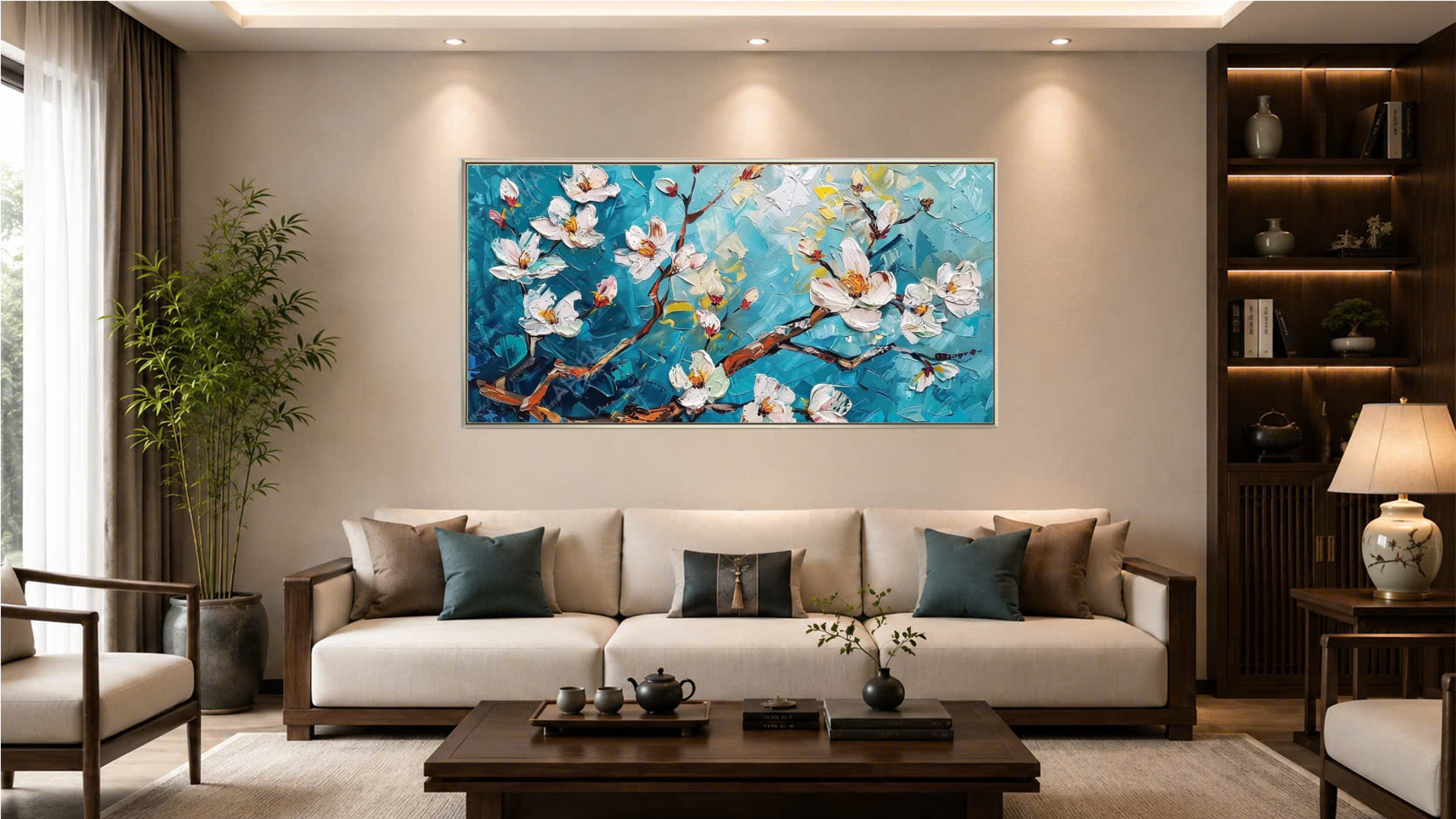 Tranh hoa mộc lan - tranh phong thủy cho người tuổi Hợi