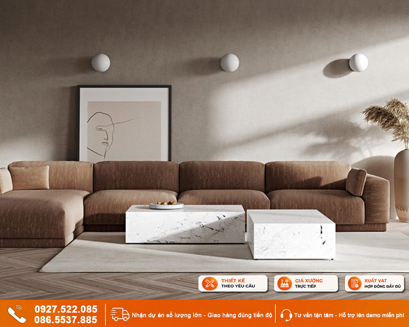 Tranh phòng khách căn hộ phong cách Minimalism