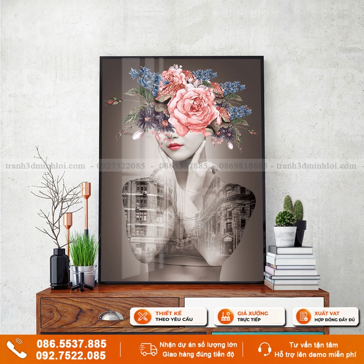 Tranh cô gái nghệ thuật