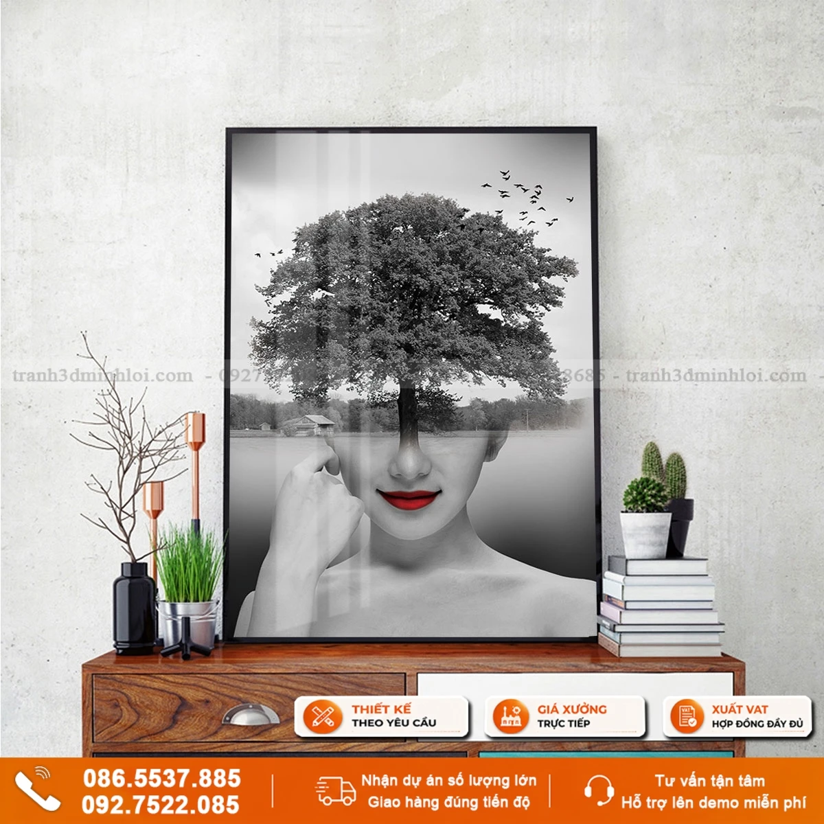 Tranh cô gái nghệ thuật
