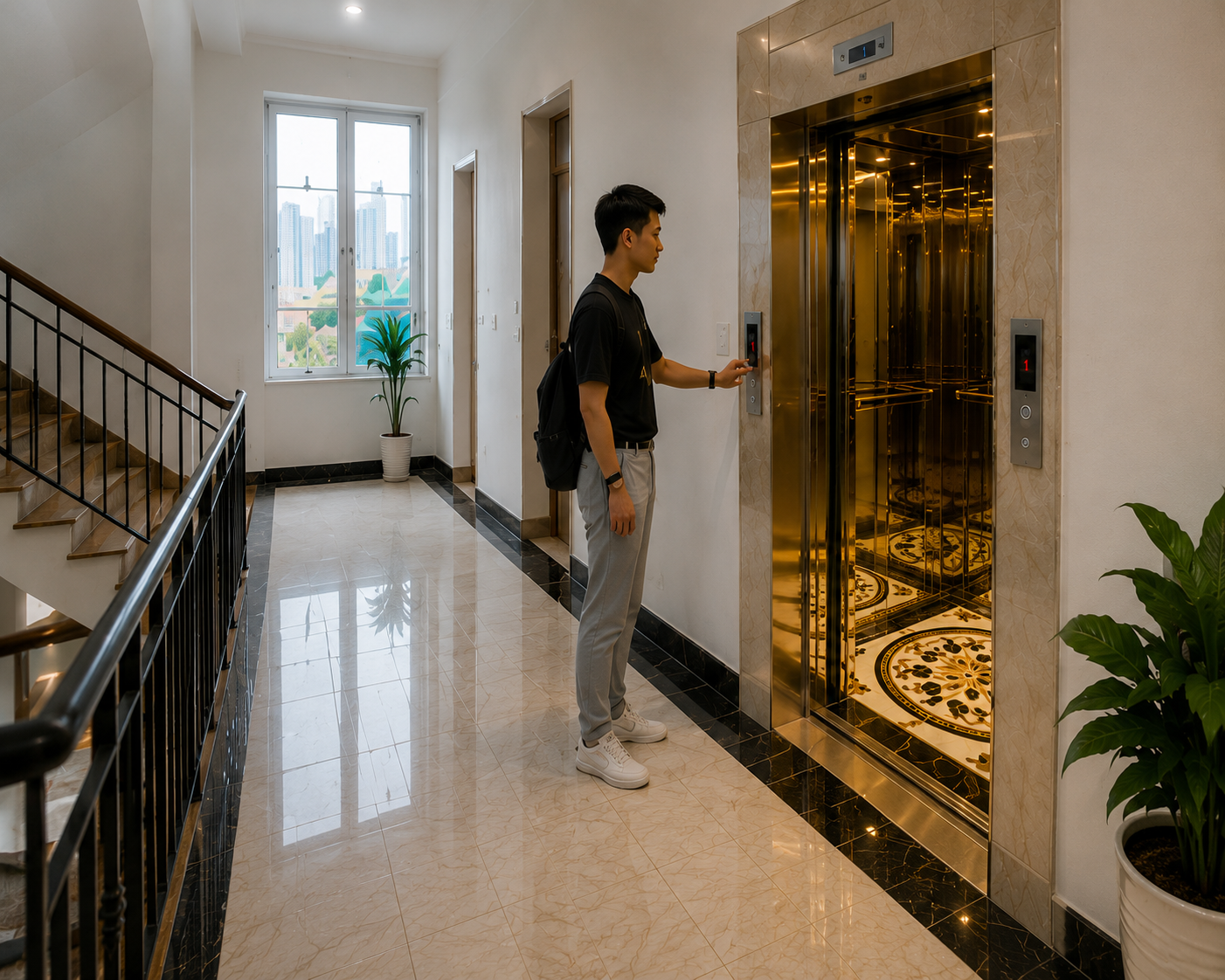 Kính sàn thang máy nội thất