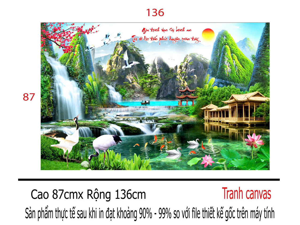 Dự án tranh dán tường vải lụa canvas giá xưởng