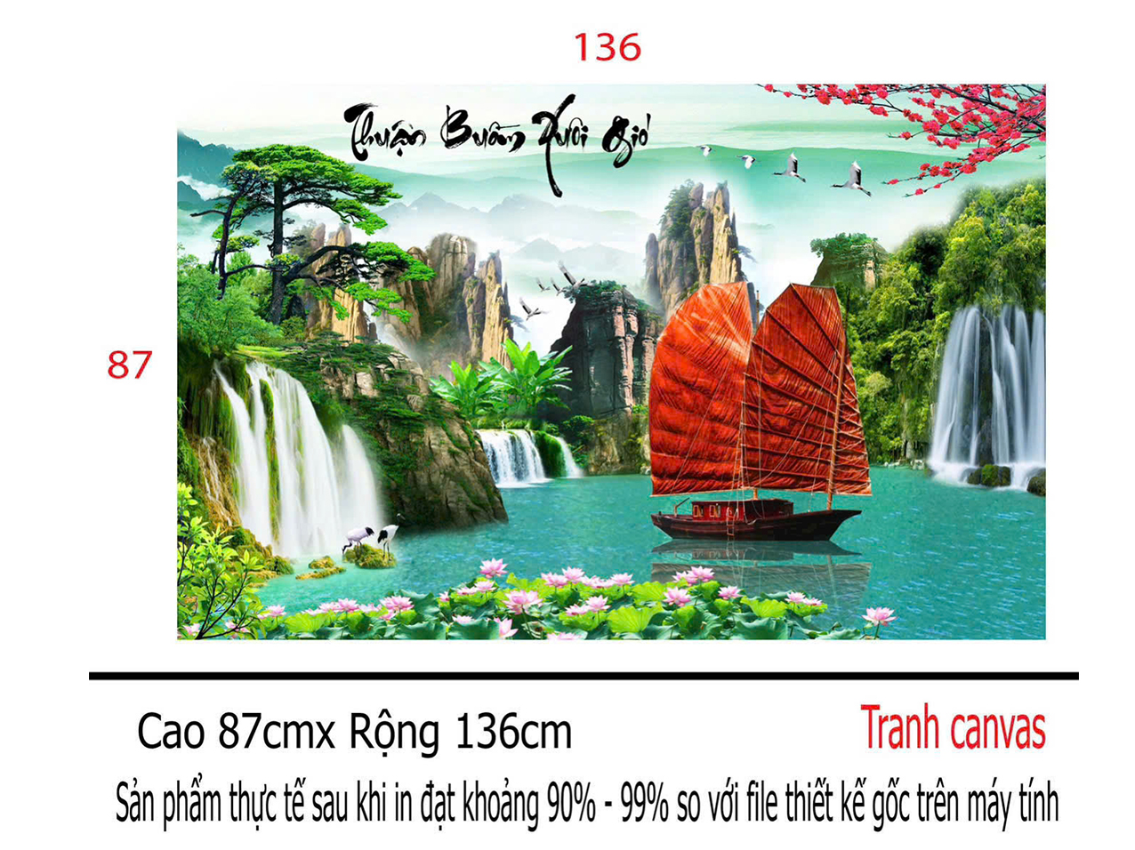 Dự án tranh dán tường vải lụa canvas giá xưởng