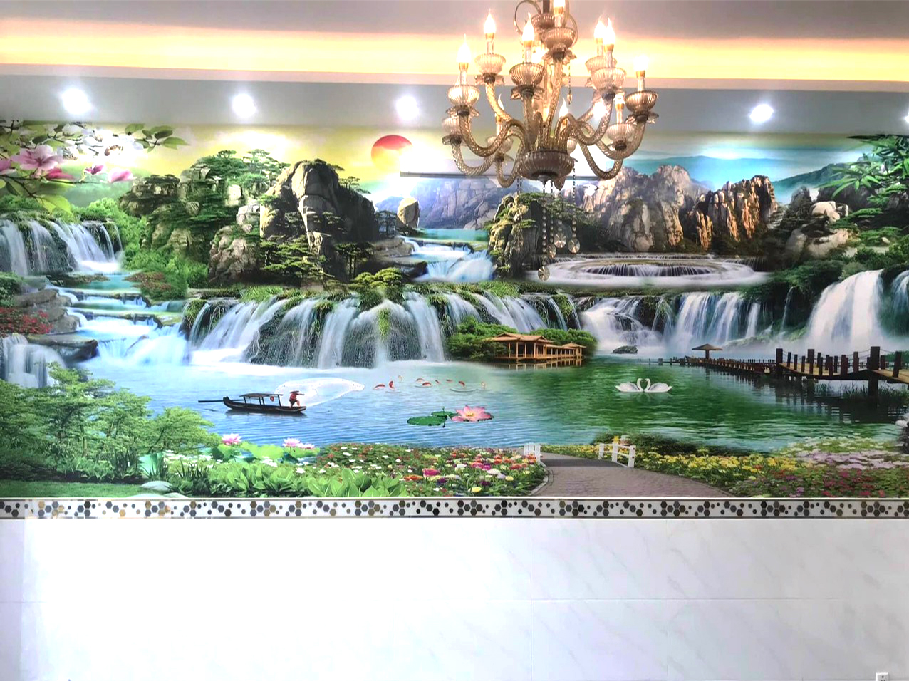 Dự án tranh dán tường vải lụa canvas giá xưởng