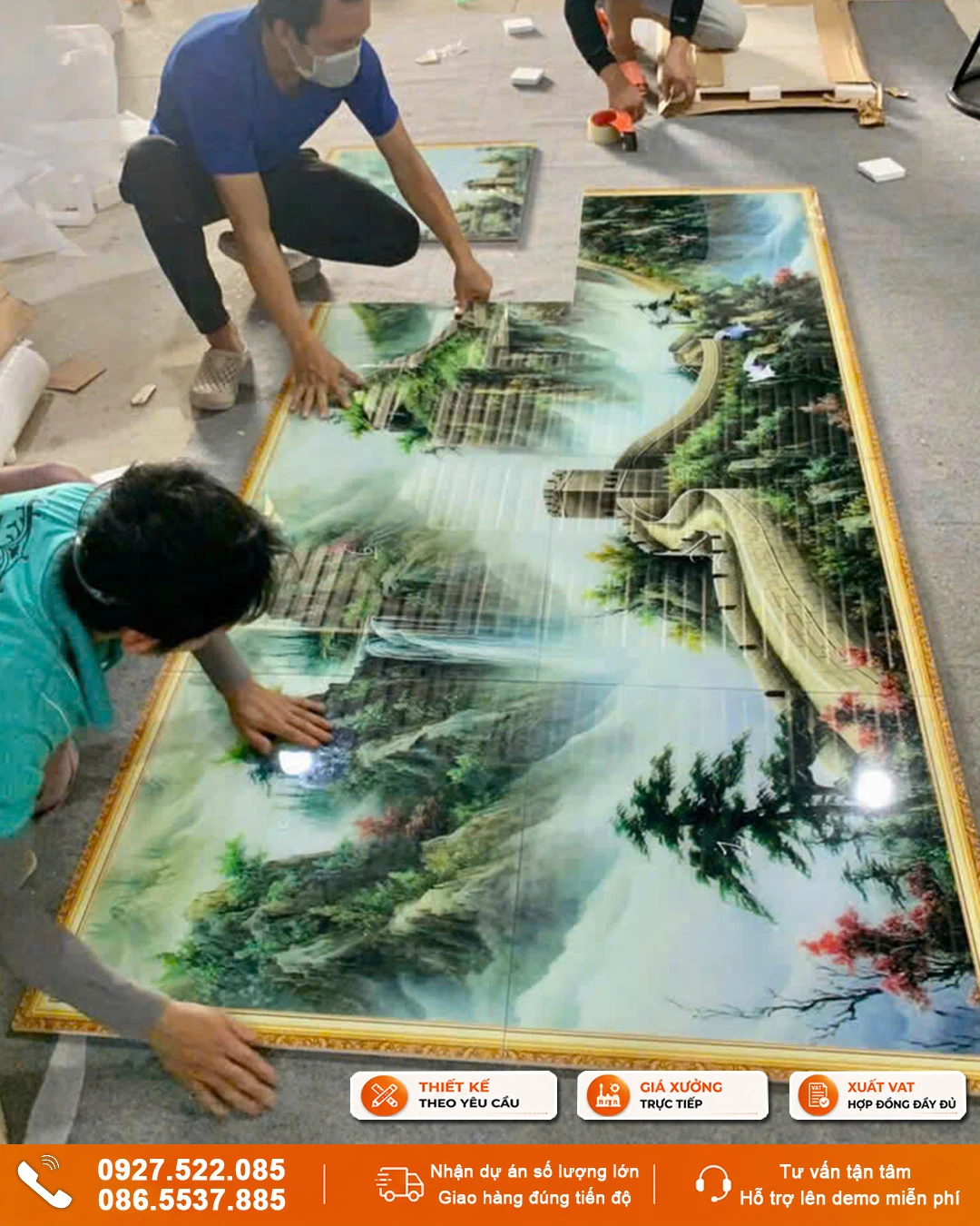 Đơn vị gia công tranh gạch tranh kính TPHCM