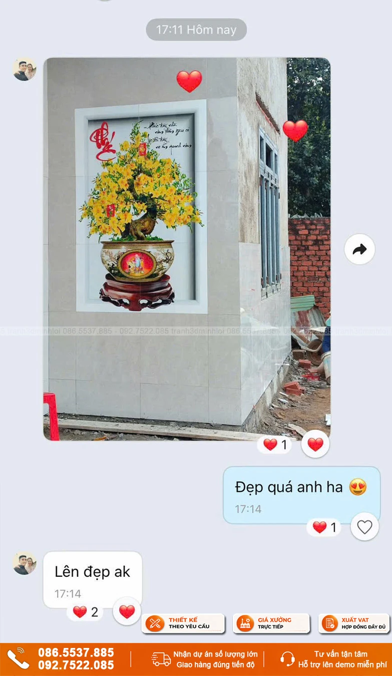 Gạch 3D ốp tường ngoài trời