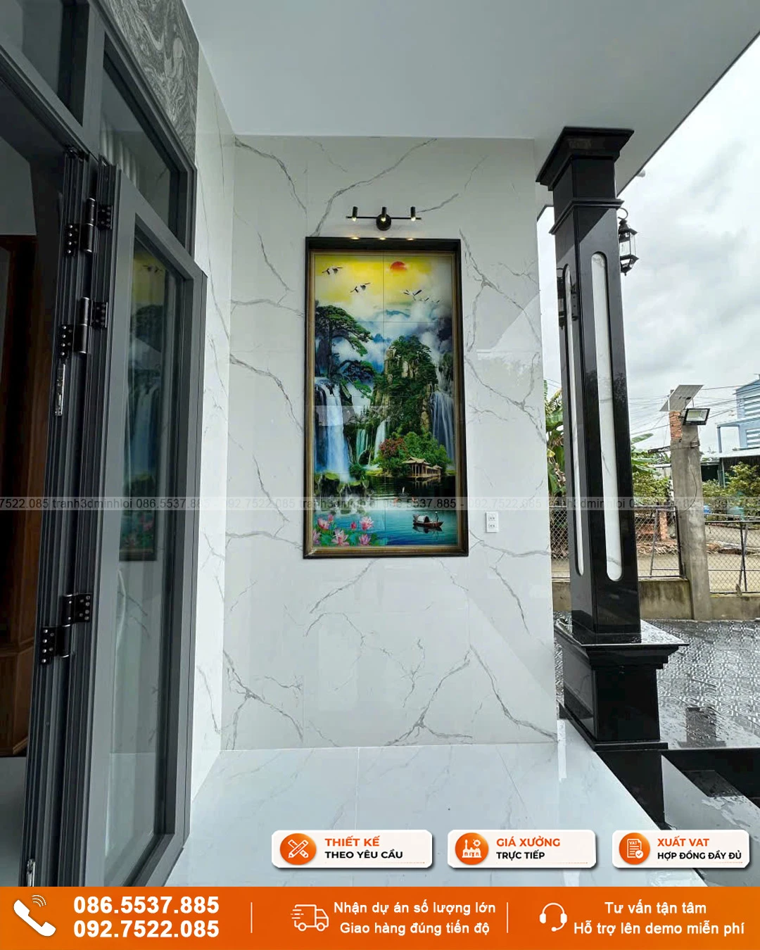 Gạch 3D ốp tường ngoài trời