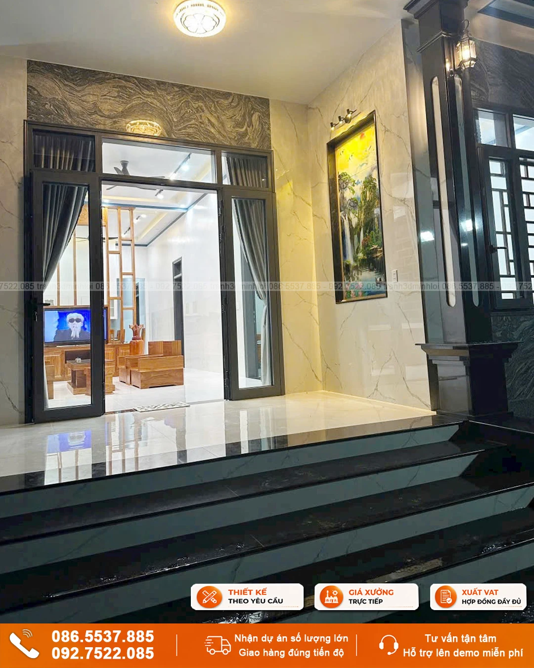 Gạch 3D ốp tường ngoài trời