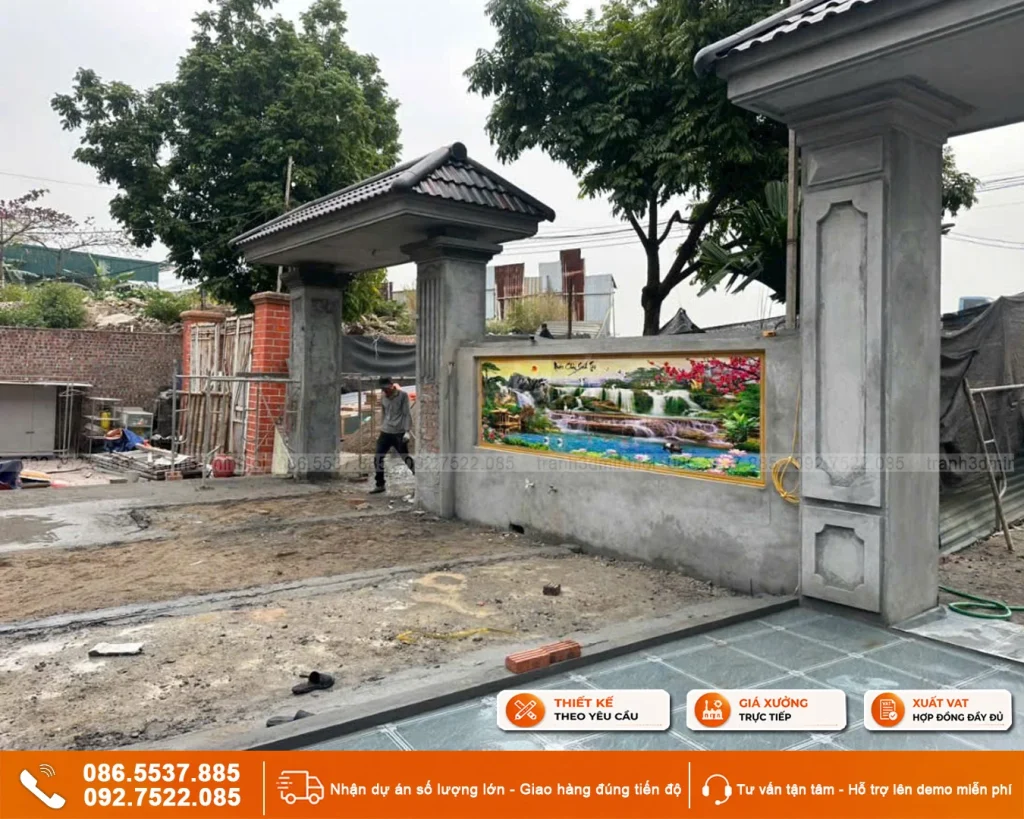 Gạch 3D ốp tường ngoài trời