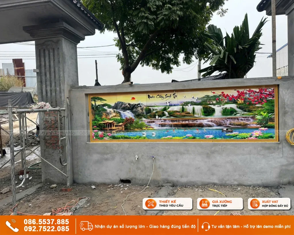 Gạch 3D ốp tường ngoài trời