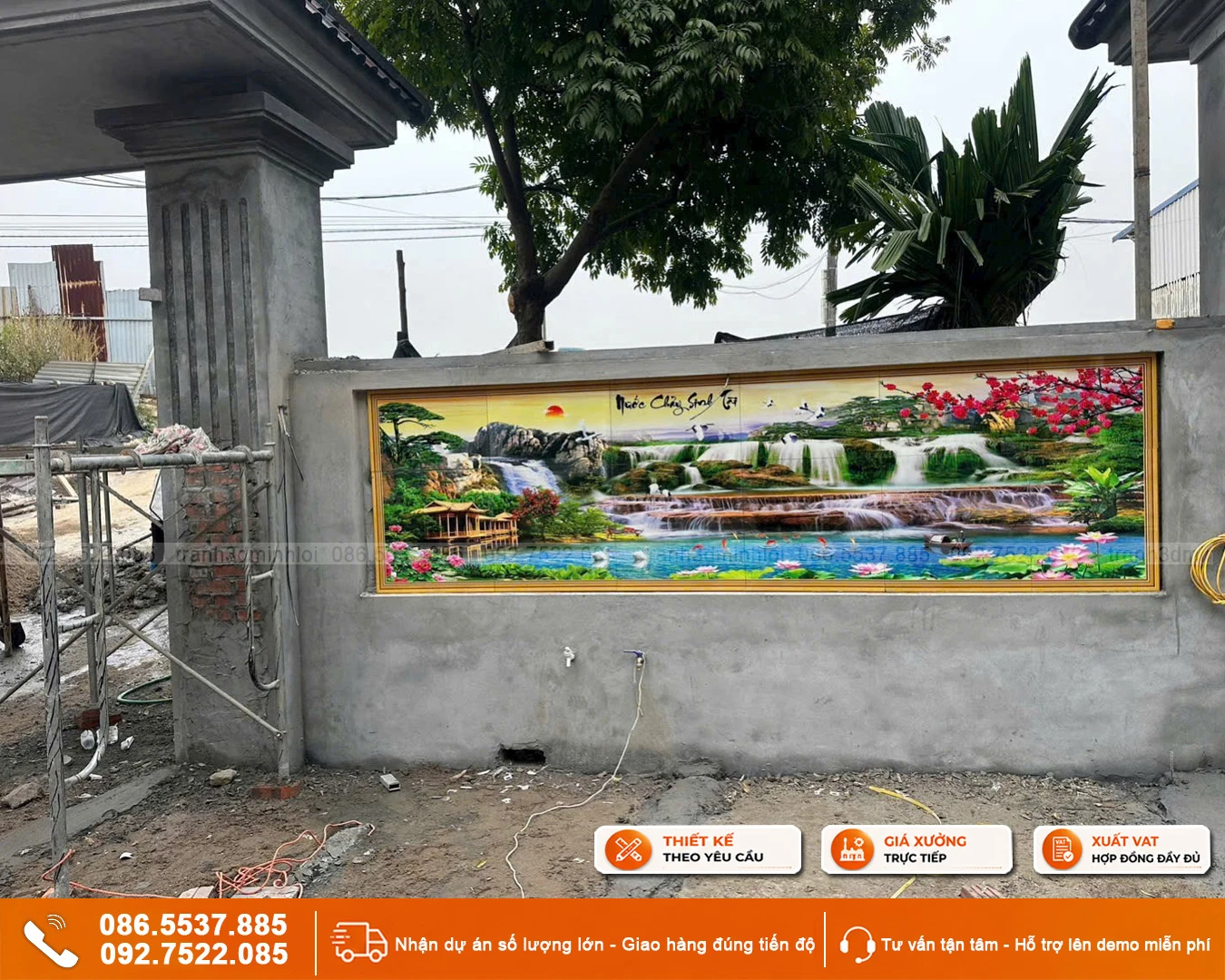 Gạch 3D ốp tường ngoài trời