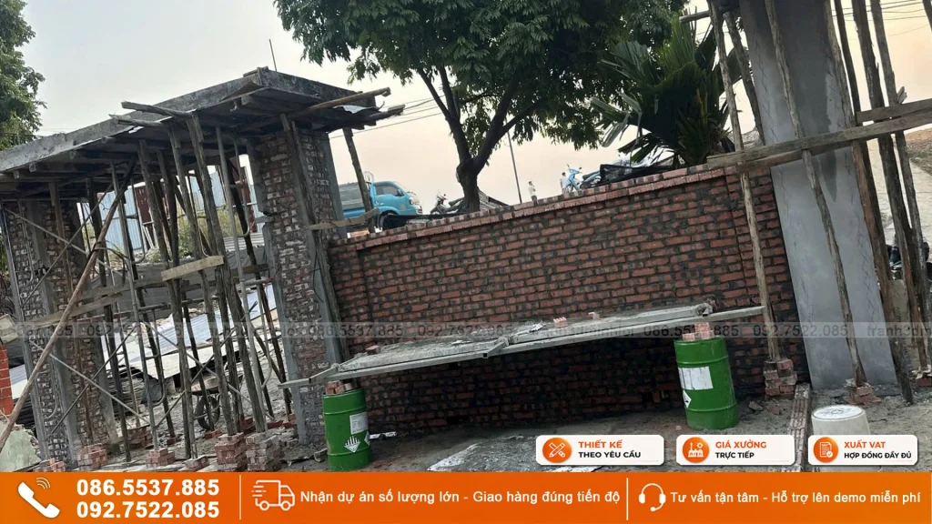 Gạch 3D ốp tường ngoài trời