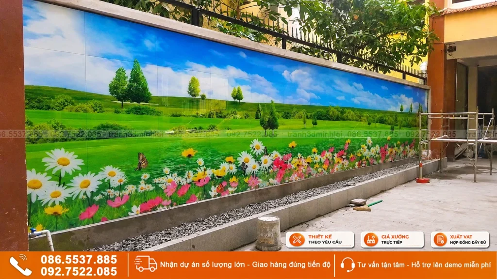 Gạch 3D ốp tường ngoài trời