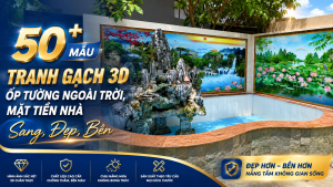 Gạch 3D ốp tường ngoài trời