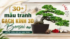 Tranh gạch 3D bonsai ốp tường