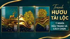 Tranh hươu nai tài lộc