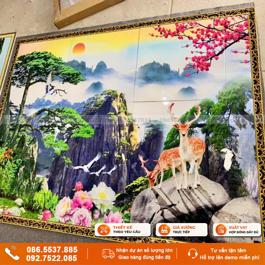 Tranh hươu nai tài lộc