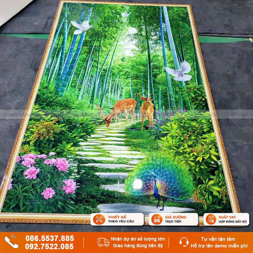Tranh hươu nai tài lộc