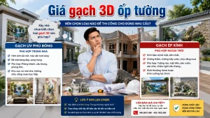 Giá tranh gạch 3D ốp tường - giá tranh gạch 3D phòng khách