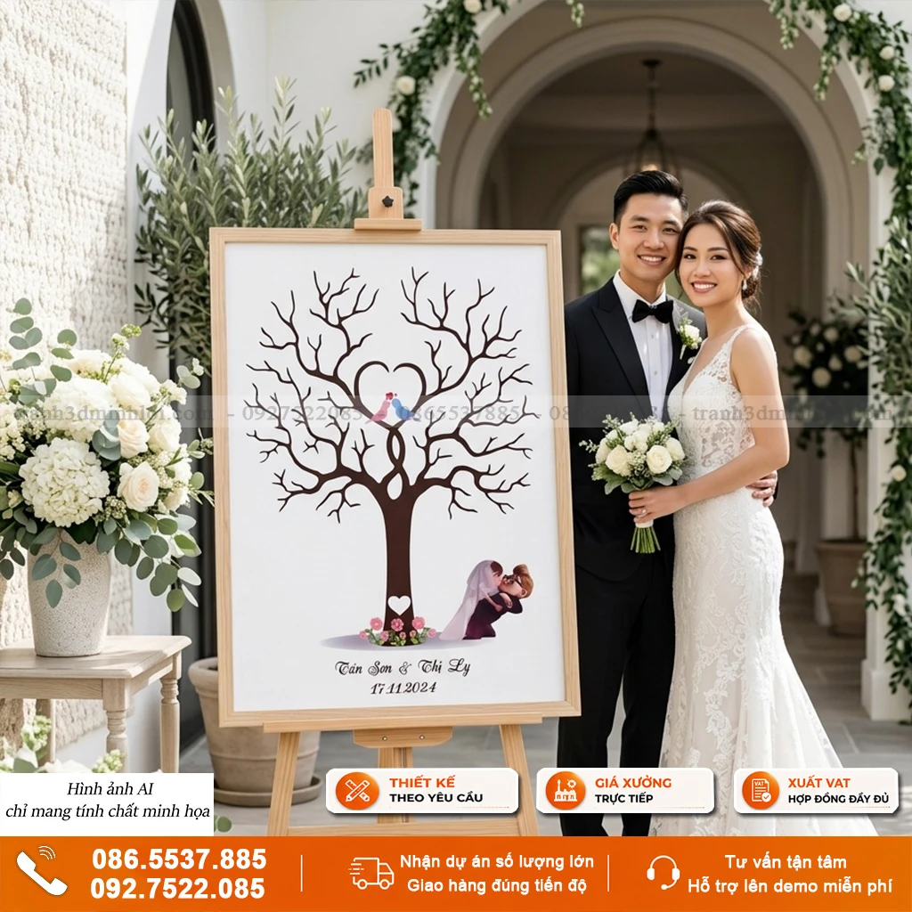 Tranh in dấu vân tay khổ dọc