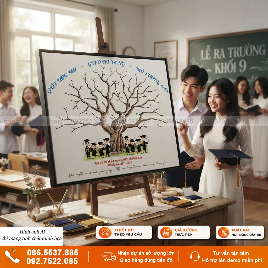 Tranh in dấu vân tay khổ ngang