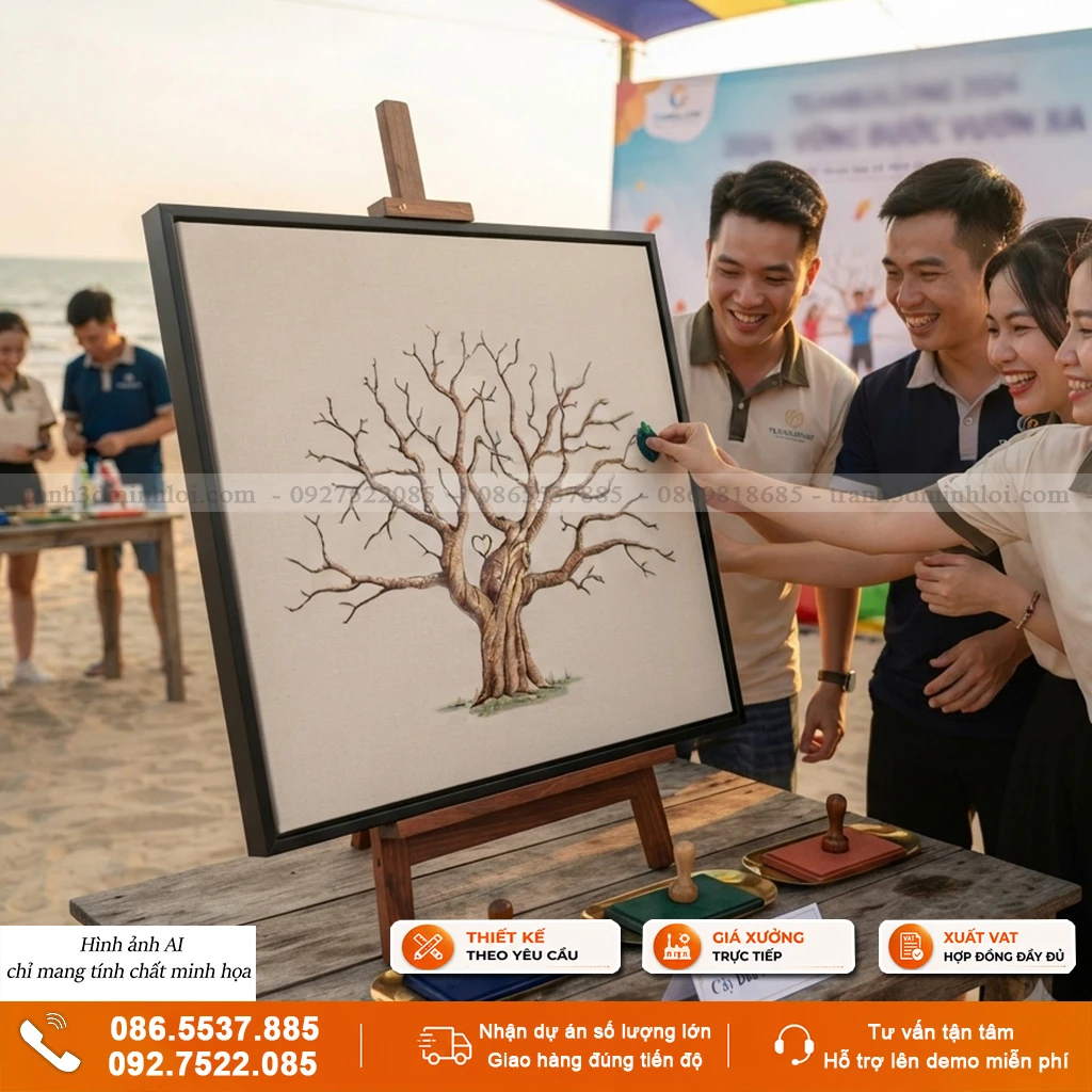 Tranh in dấu vân tay khổ ngang