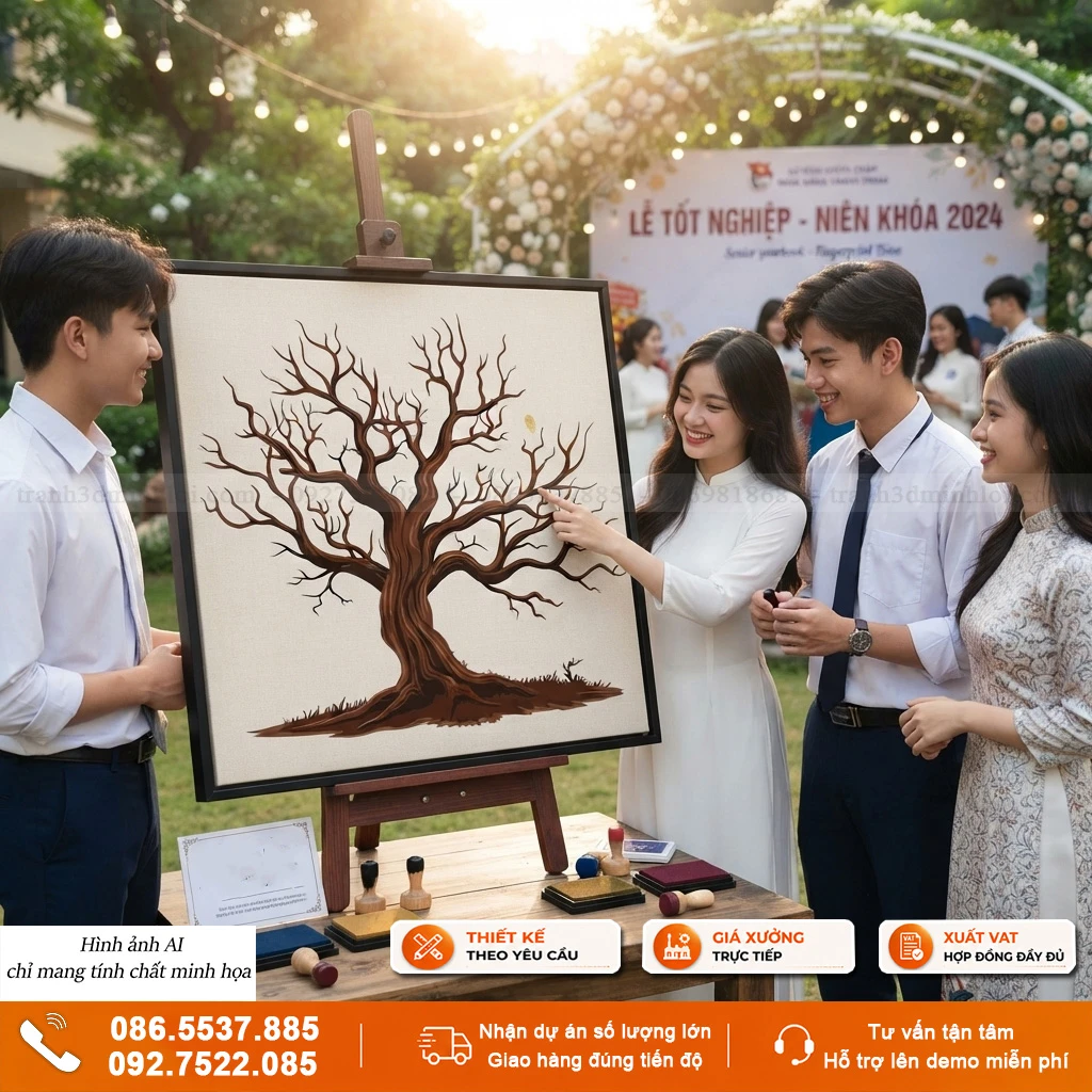 Tranh in dấu vân tay khổ ngang