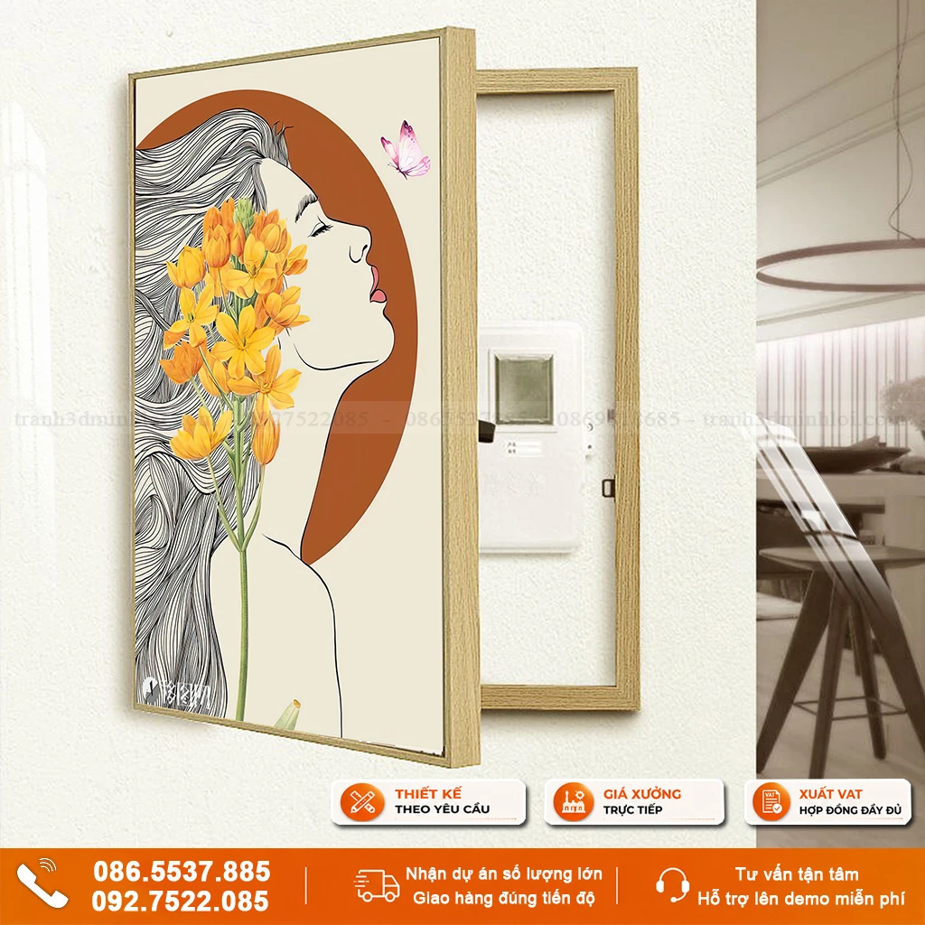 Tranh che ổ điện khổ dọc
