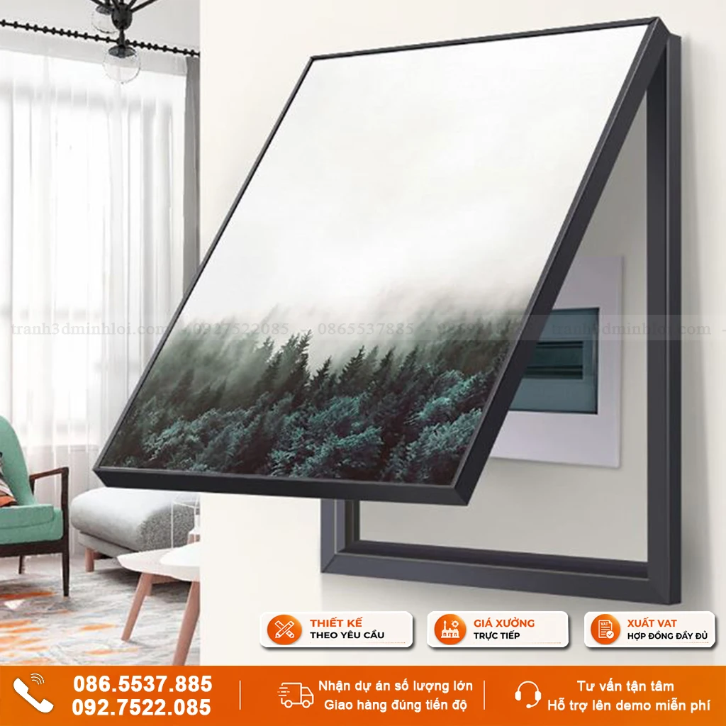 Tranh che ổ điện khổ dọc