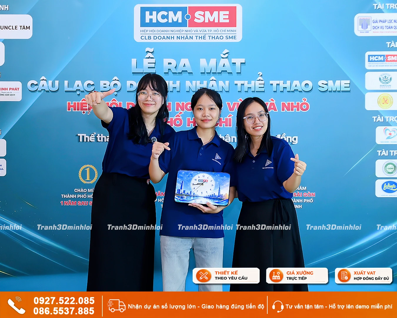 Đồng hồ quà tặng doanh nghiệp mẫu treo tường & để bàn
