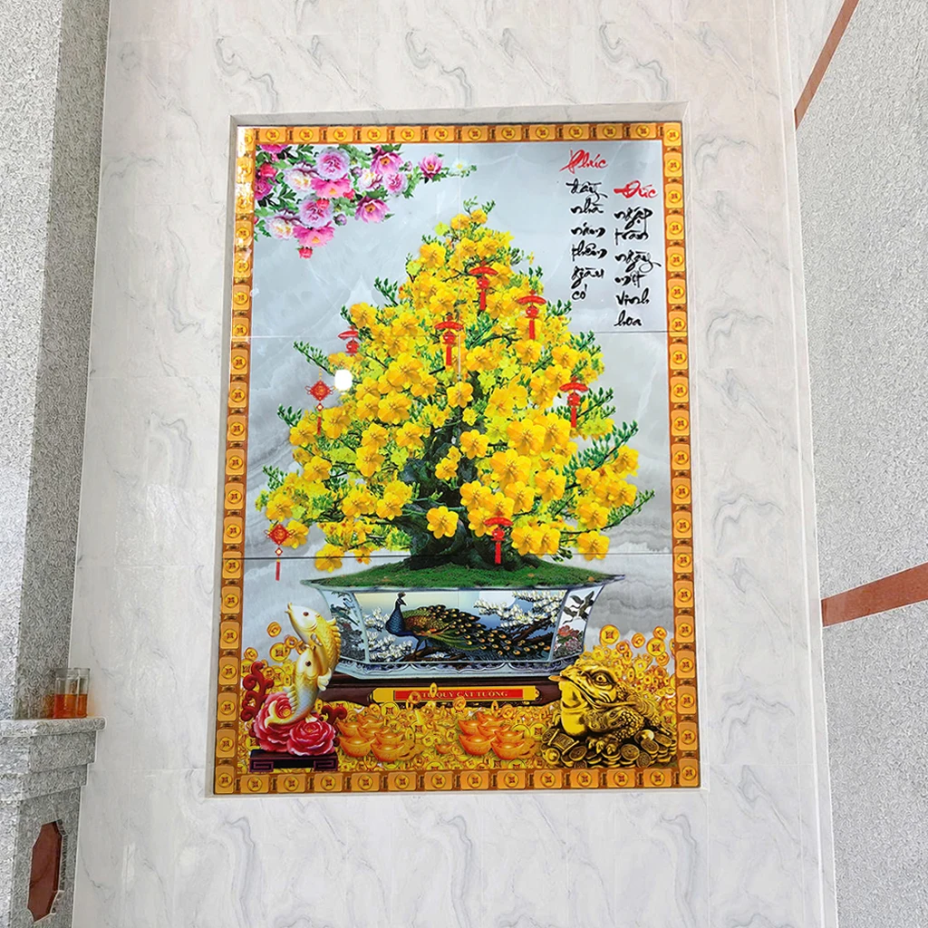 Tranh cây mai vàng tài lộc giá xưởng