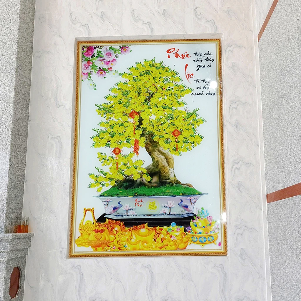 Tranh cây mai vàng tài lộc giá xưởng