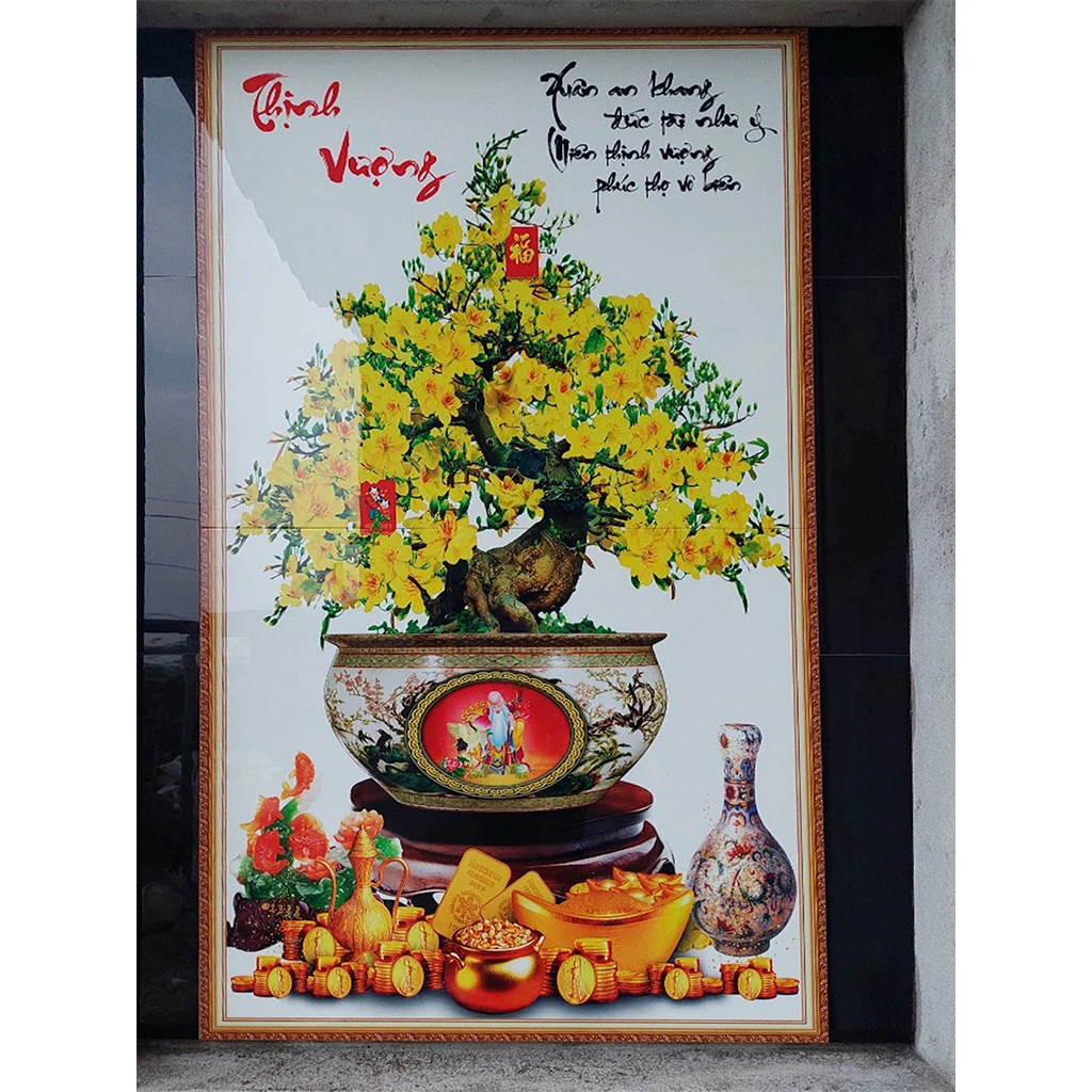Tranh cây mai vàng tài lộc giá xưởng