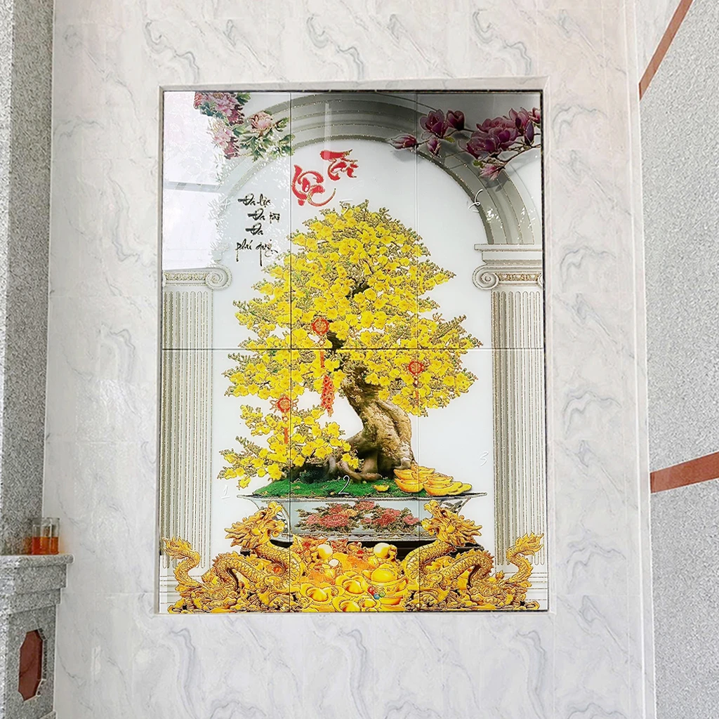Tranh cây mai vàng tài lộc