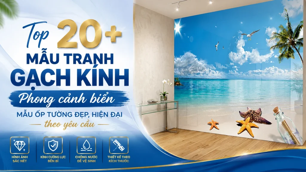 Tranh gạch kính phong cảnh biển