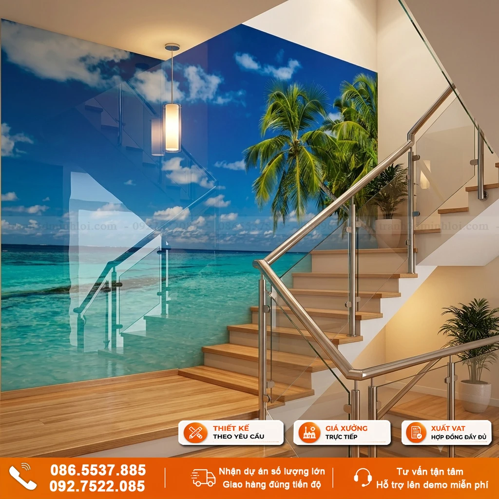 Tranh gạch kính phong cảnh biển